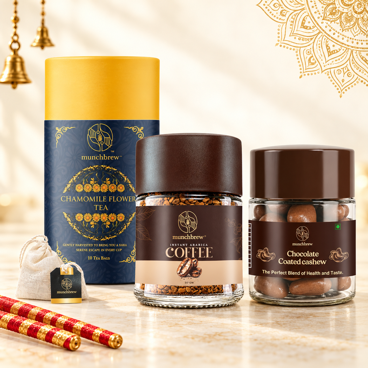 Navratri Festive Trio – Tea, Coffee & Choco Nuts at ₹999