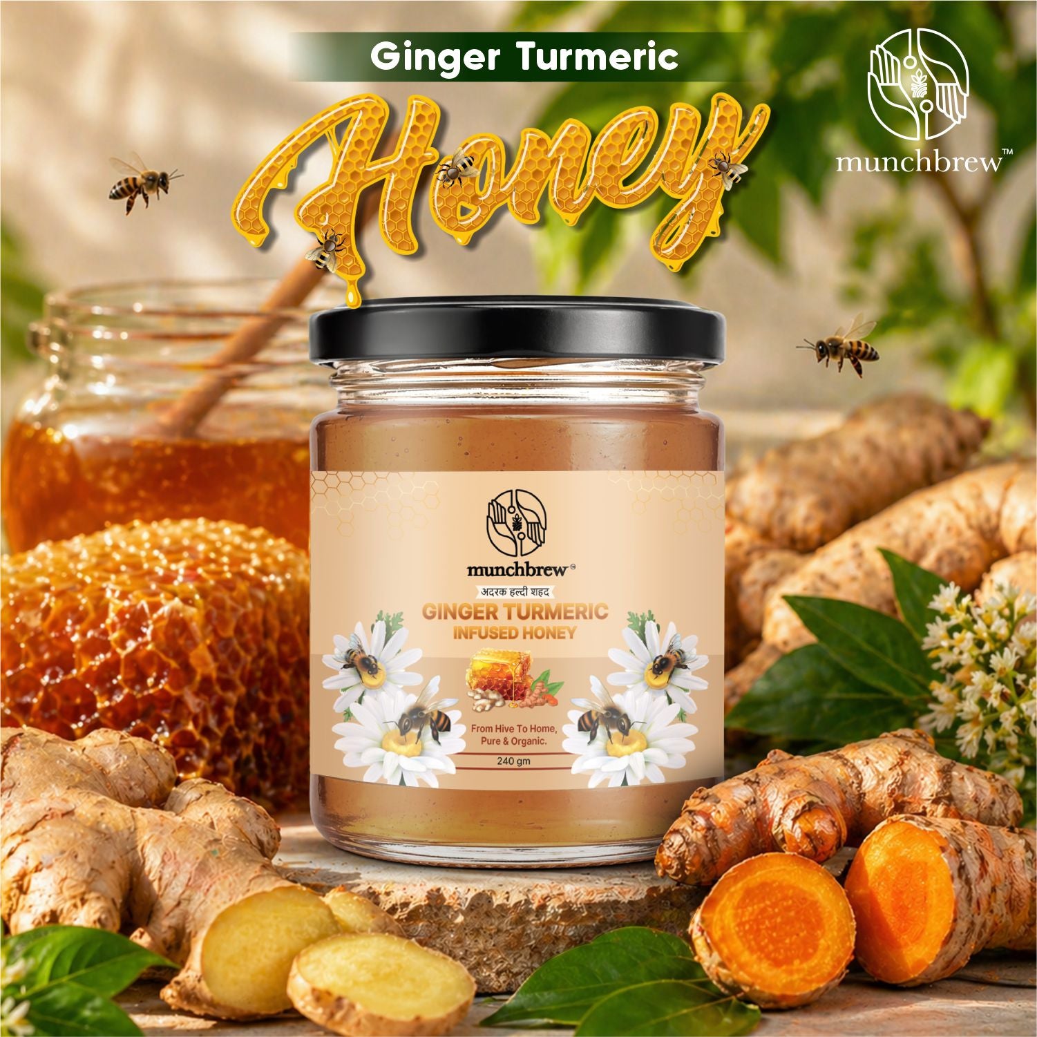 Munchbrew Ginger Turmeric Honey 240g