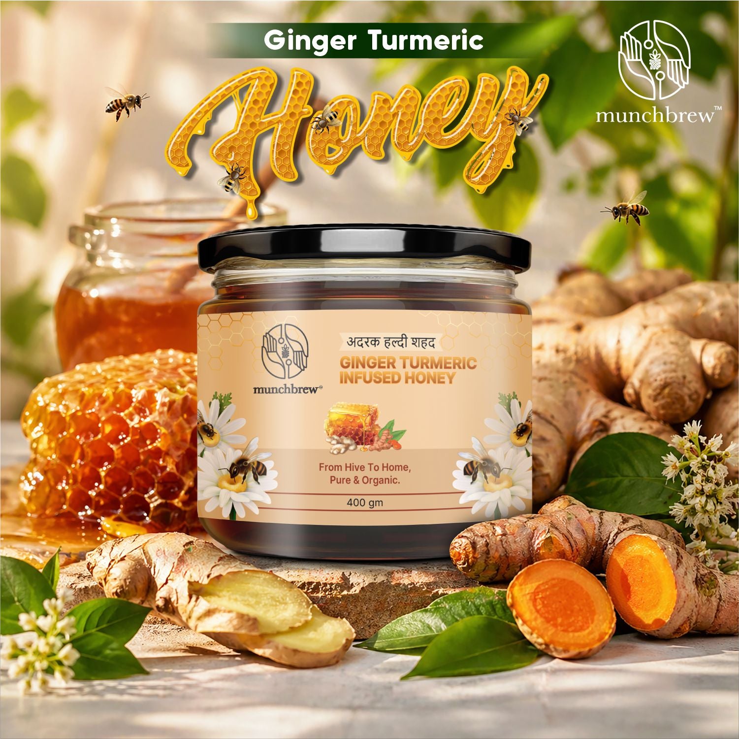 Munchbrew Ginger Turmeric Honey 400g