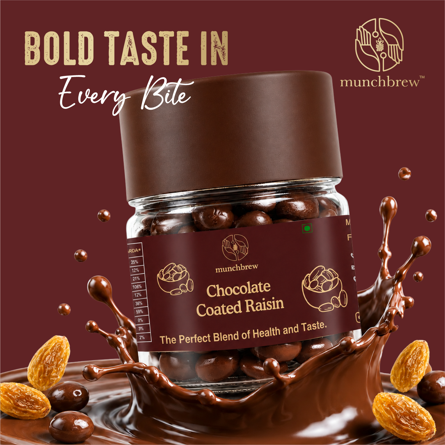 Munchbrew Chocolate Coated Rasins
