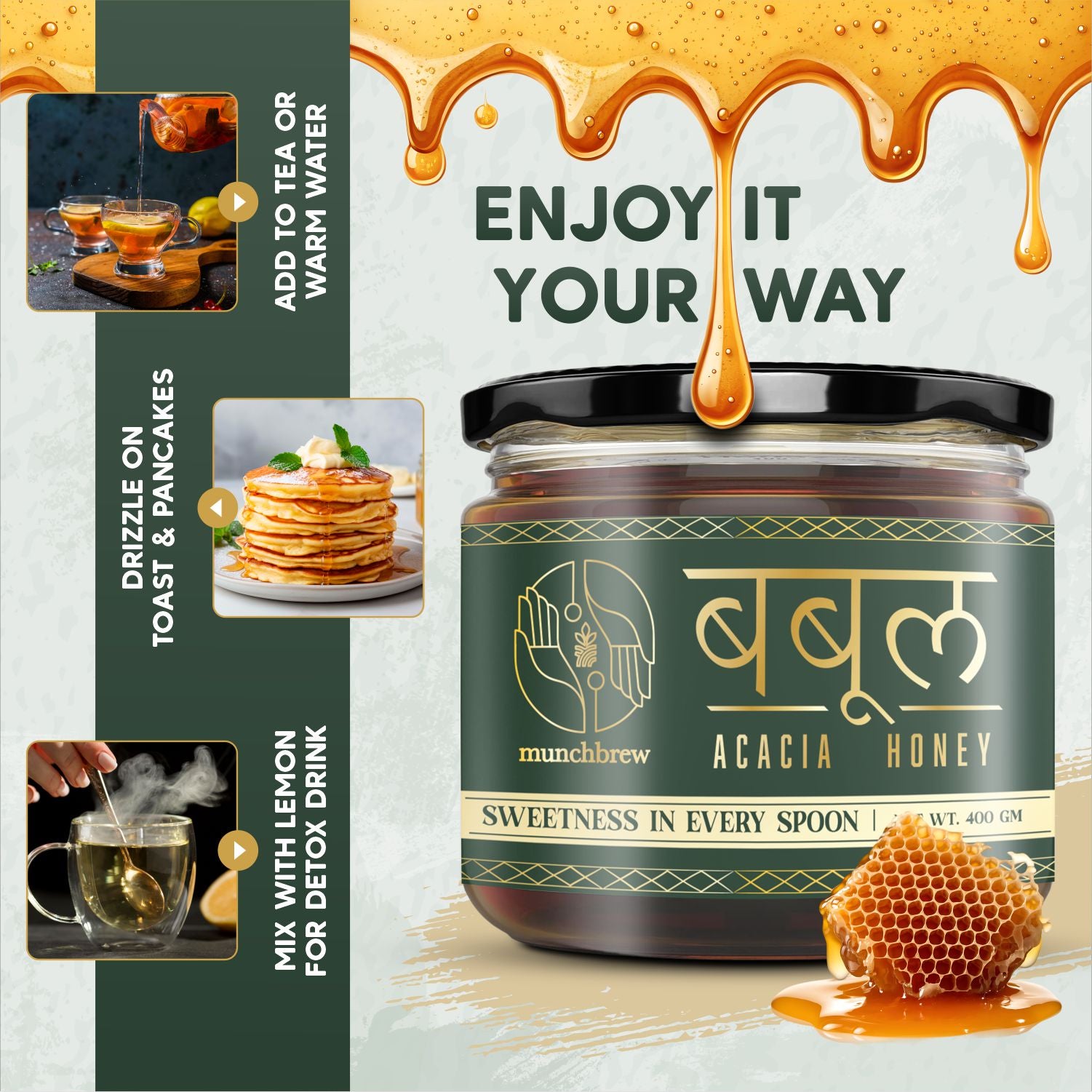 Munchbrew Acacia Honey 400g