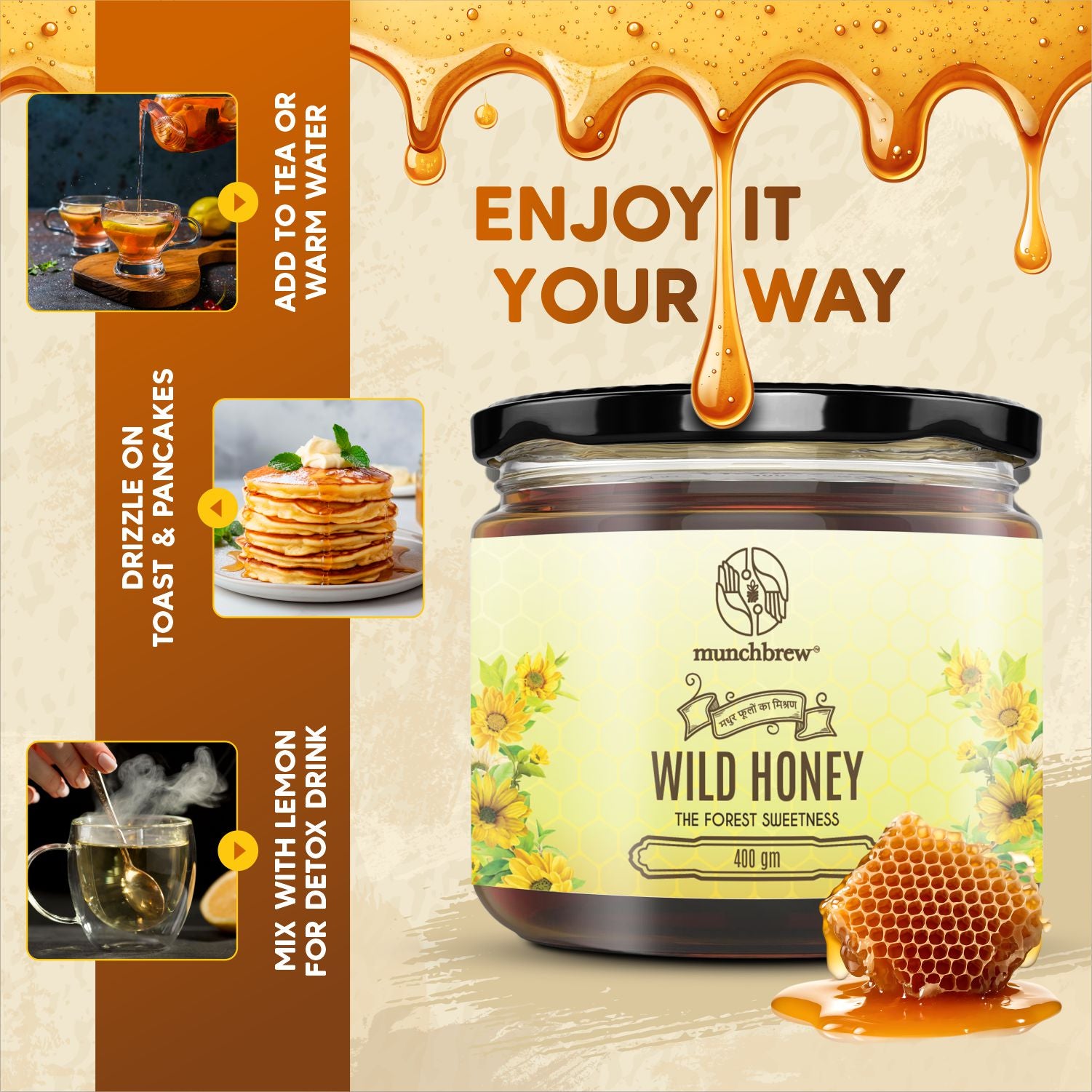 Munchbrew Wild Honey 400g