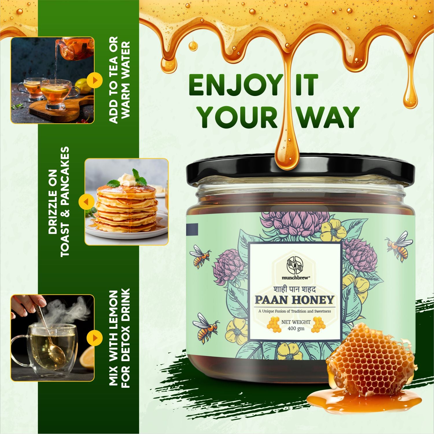 Munchbrew Paan Honey 400g