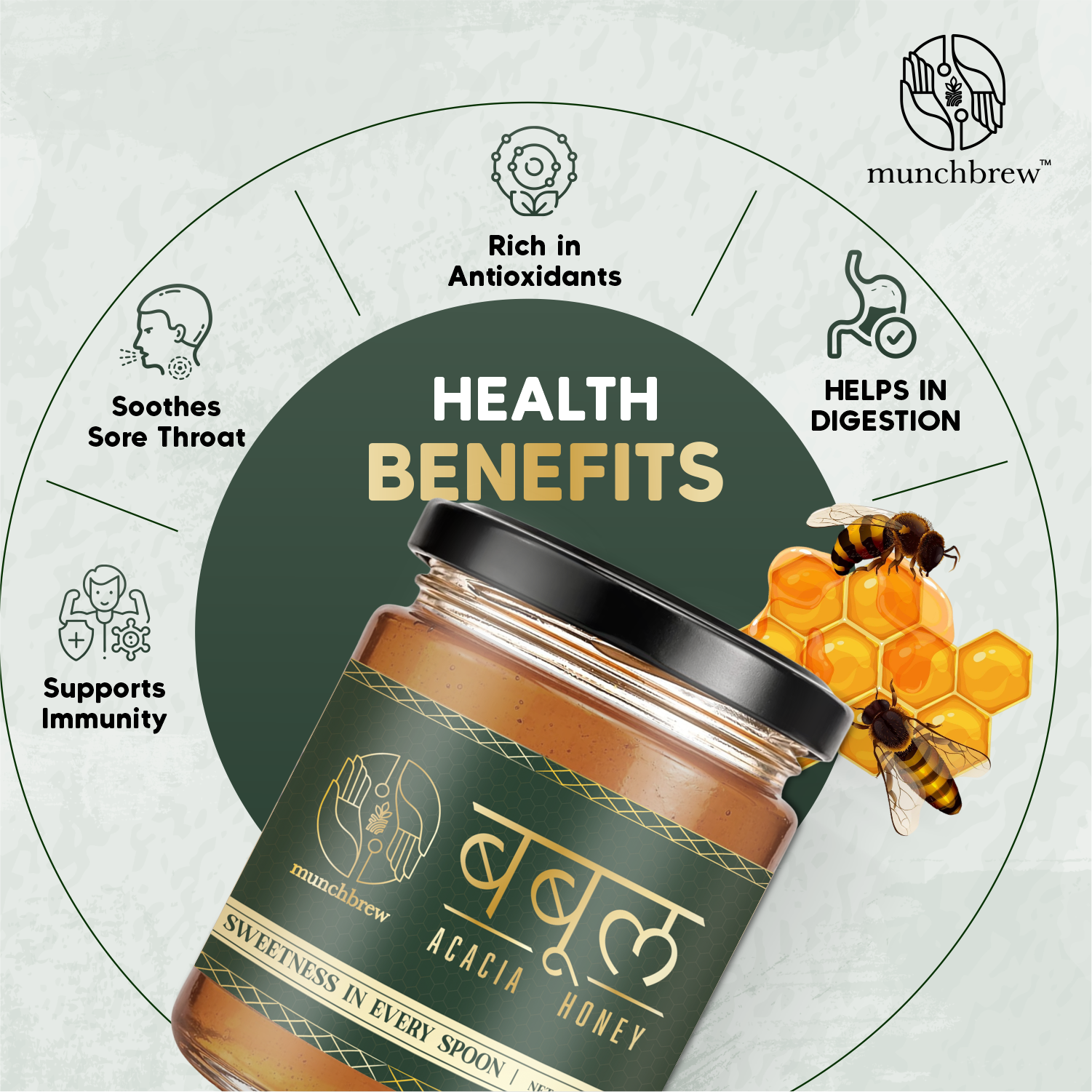 Munchbrew Acacia Honey 240g