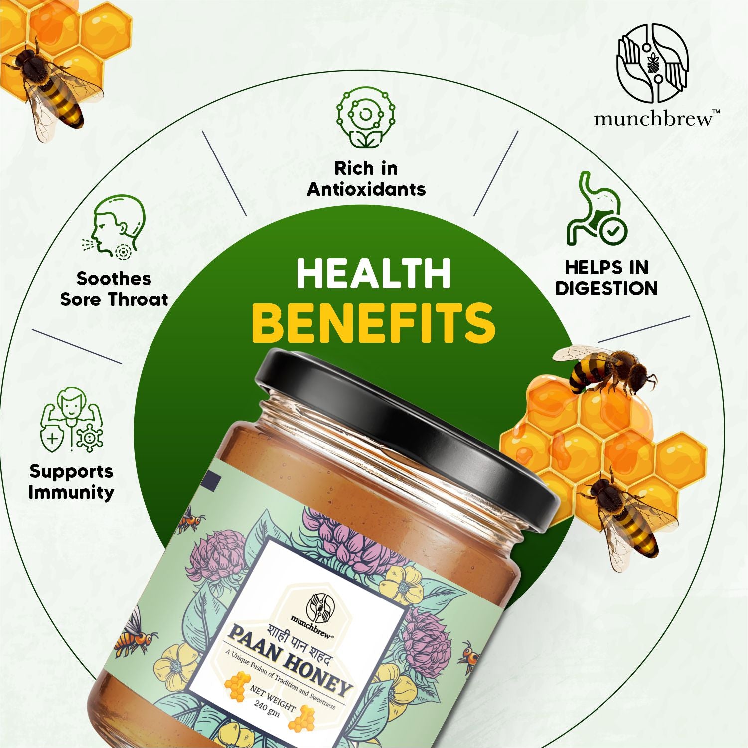 Munchbrew Paan Honey 240g