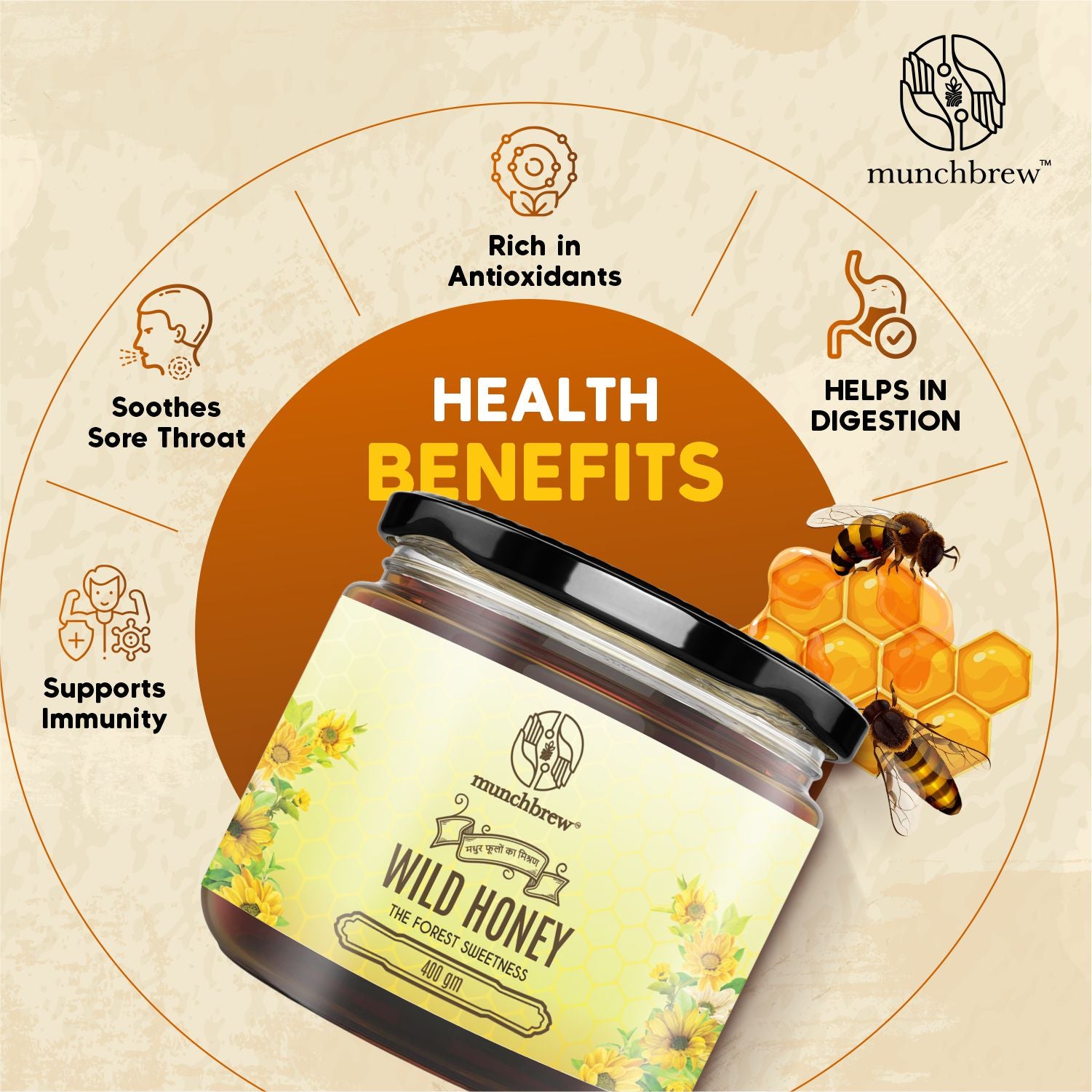 Munchbrew Wild Honey 400g