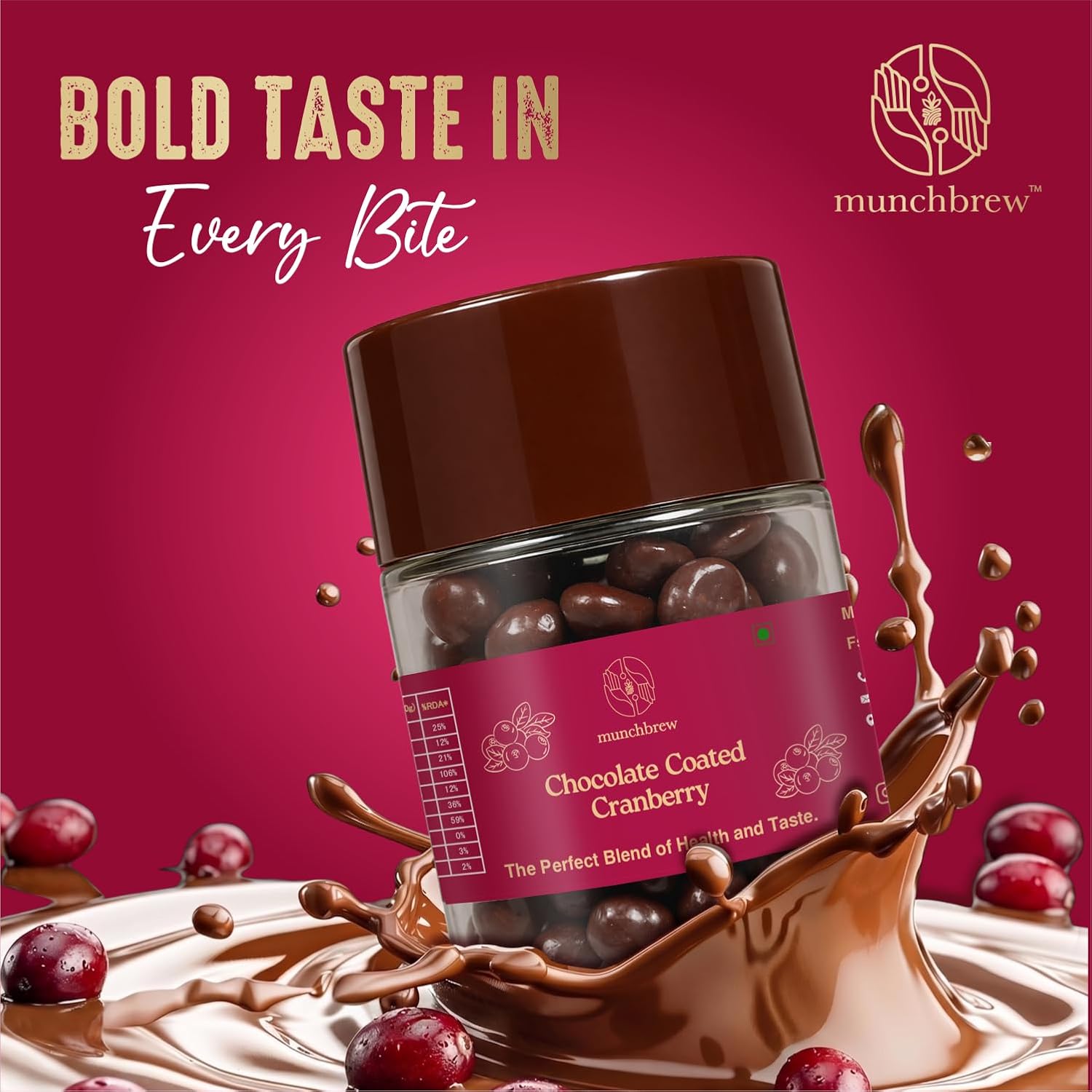 Munchbrew Chocolate Coated Cranberry