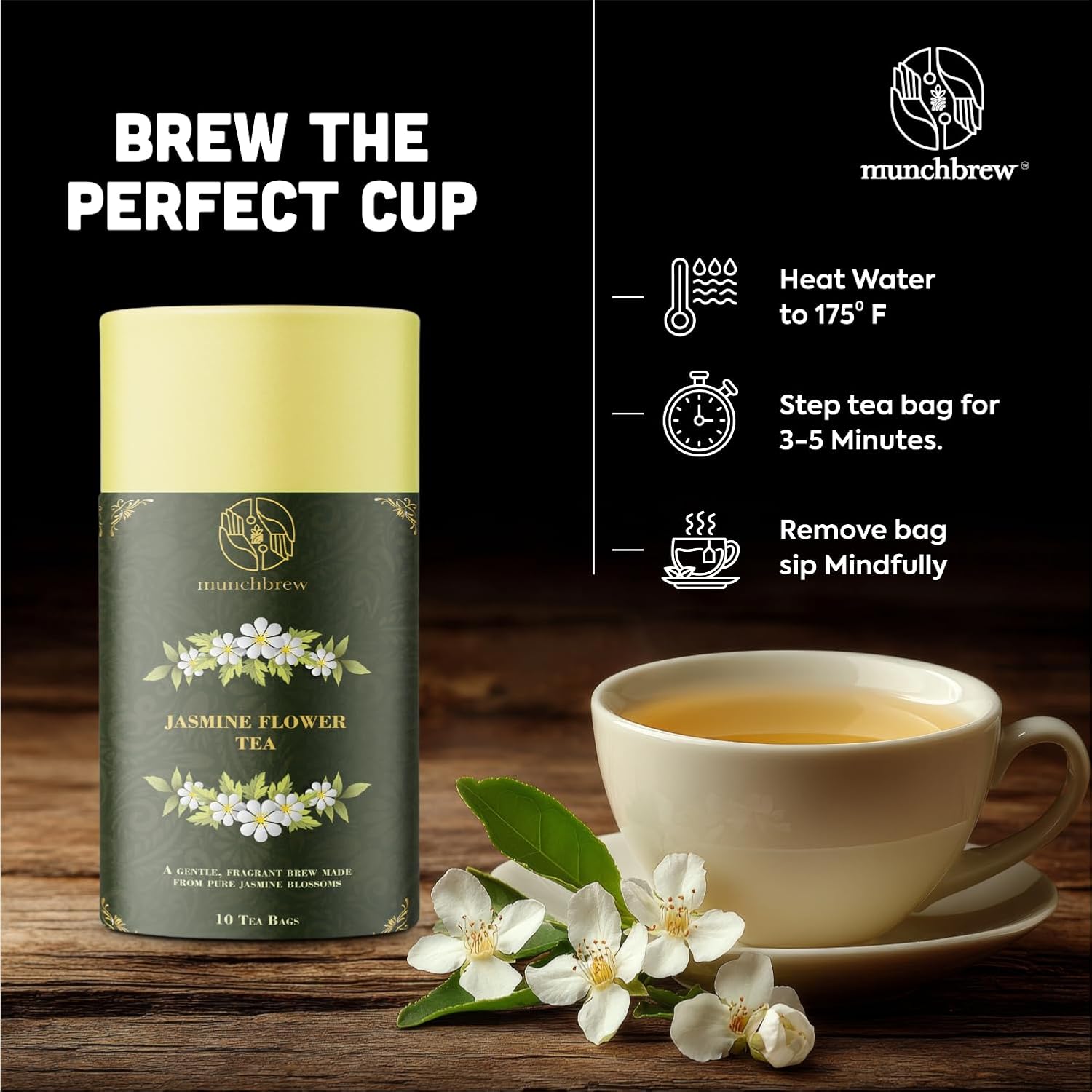 MunchBrew Premium Jasmine Flower Tea