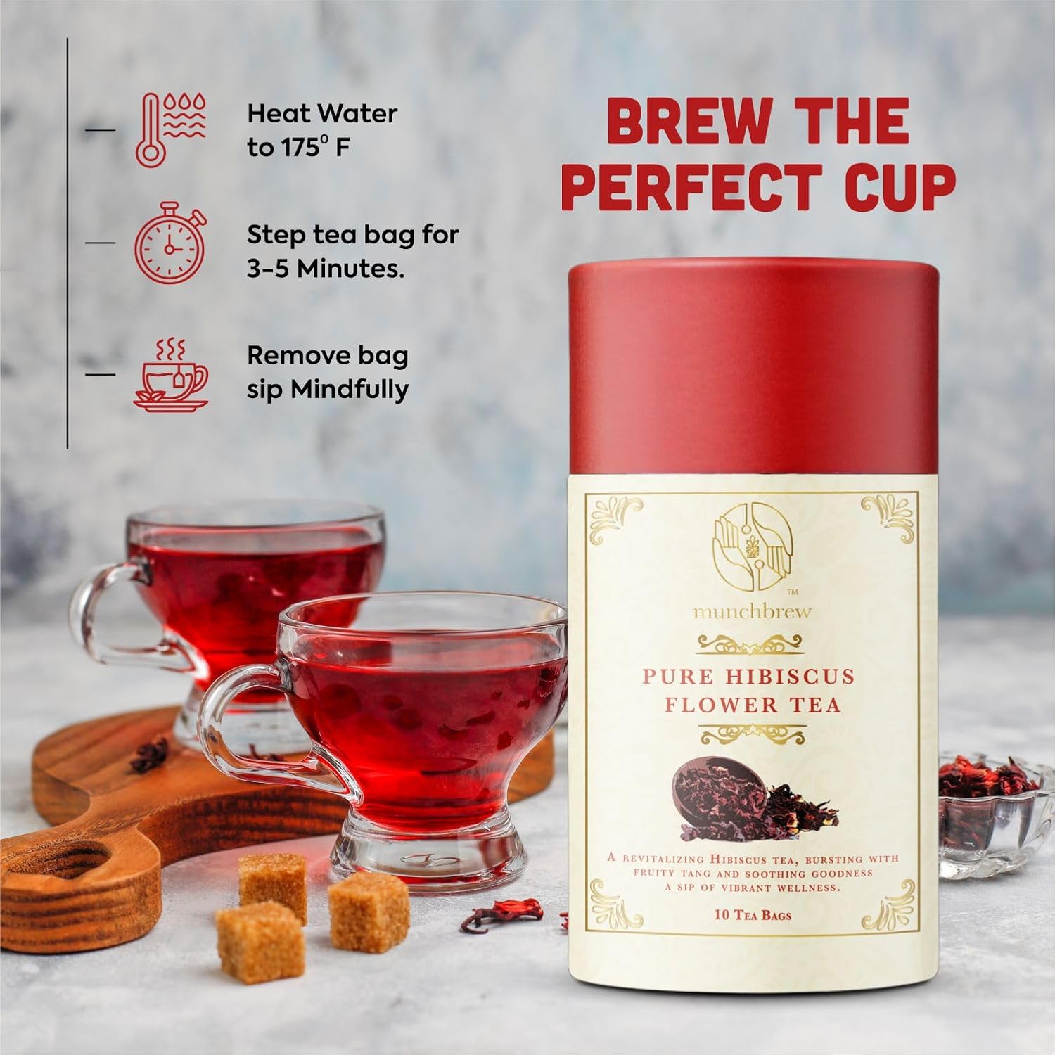 MunchBrew Hibiscus Flower Tea