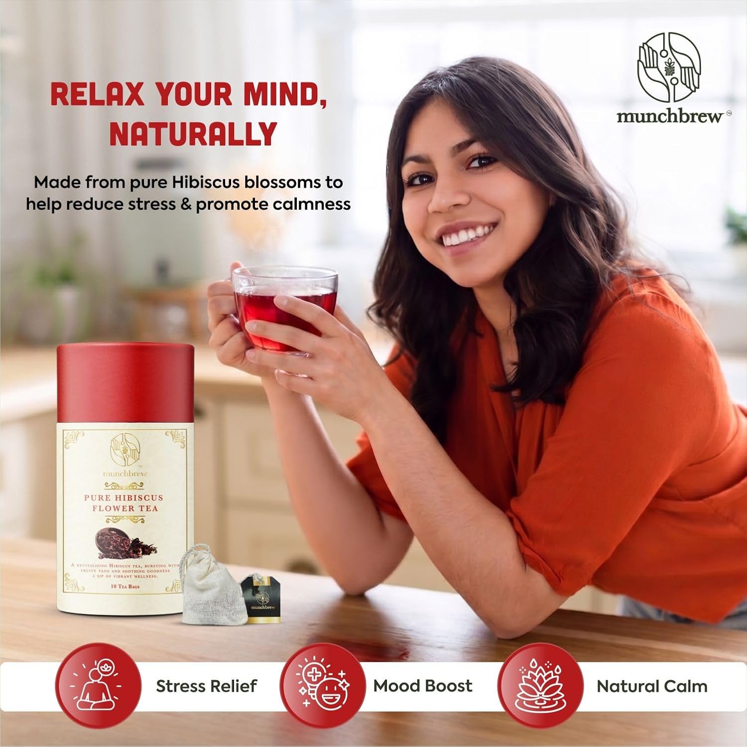 MunchBrew Hibiscus Flower Tea