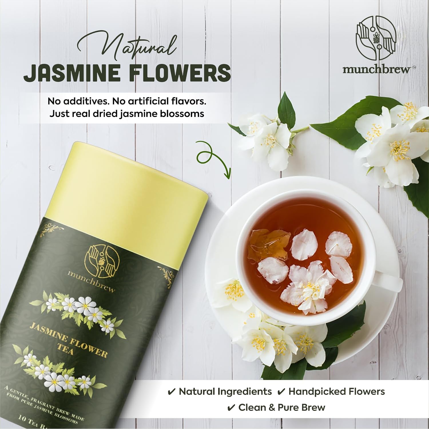 MunchBrew Premium Jasmine Flower Tea