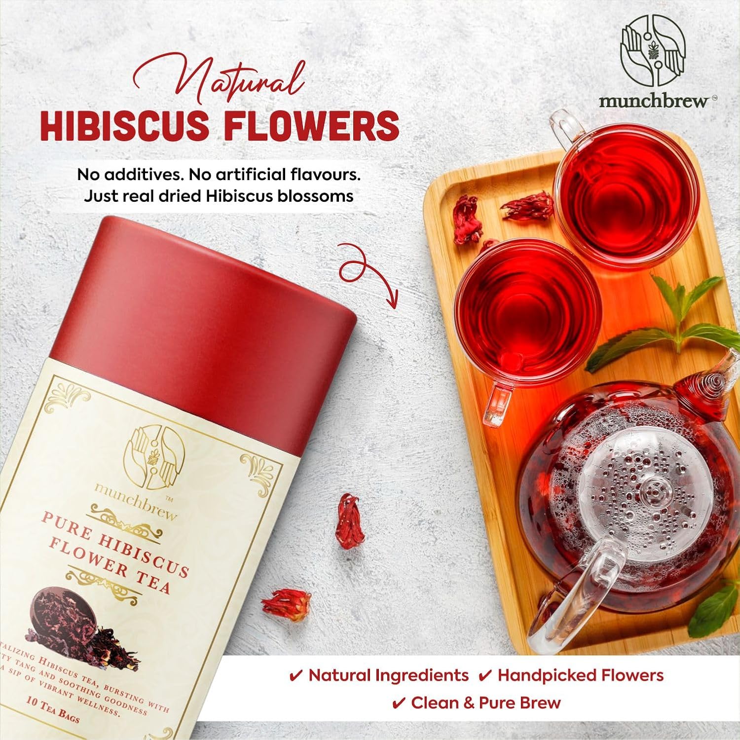MunchBrew Hibiscus Flower Tea