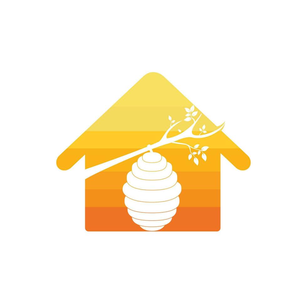 honeycomb-hive-and-home-logo-design-honey-icon-flat-illustration-for-logo-web-app-ui-free-vector